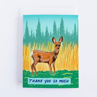 Meadow Fawn Thank You Greeting Card