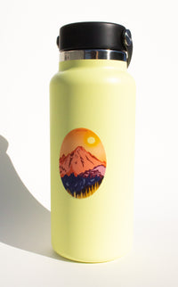 Golden Glow Mountain Sticker