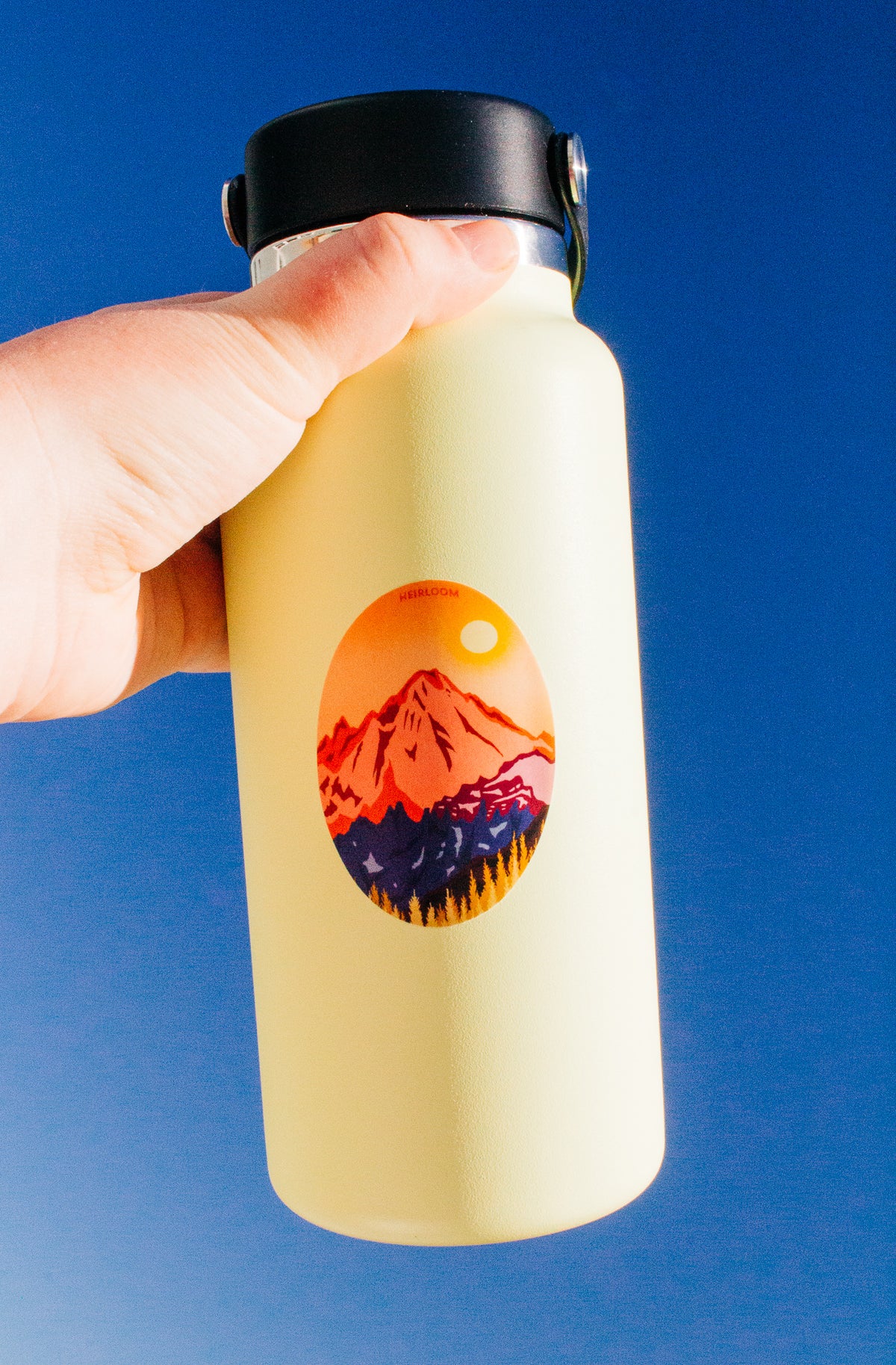 Golden Glow Mountain Sticker