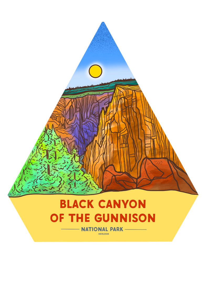Black Canyon of the Gunnison National Park Vinyl Sticker - Colorado