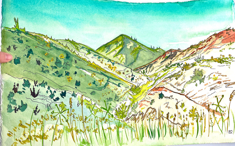 “Castle Rock Trail” Original Watercolor Painting - Unframed