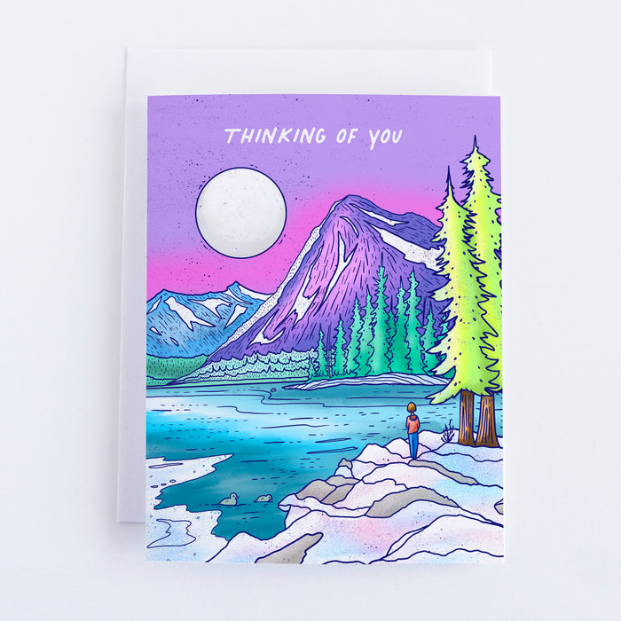Winter Hiker - Thinking of You Greeting Card
