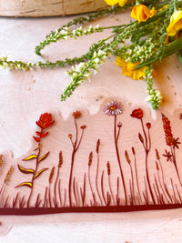 Row of Wildflowers Transparent Vinyl Sticker