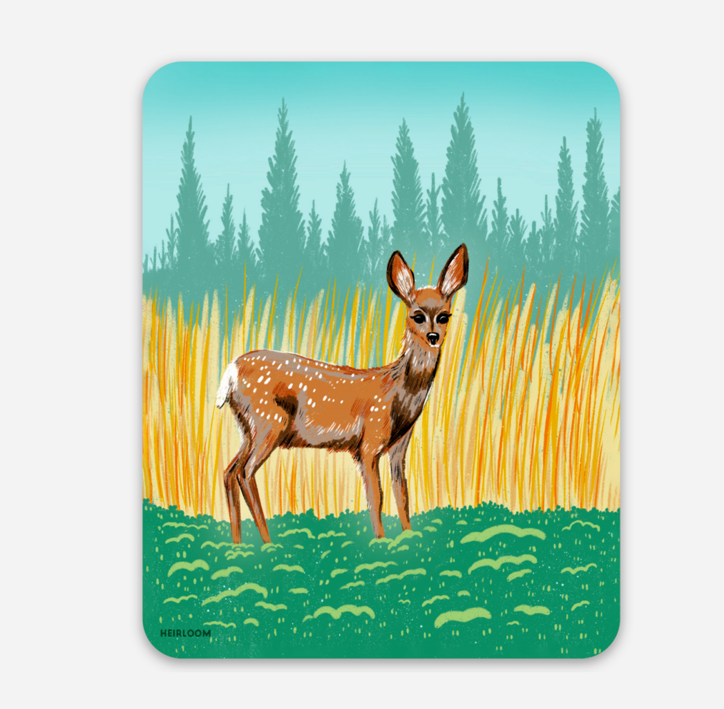 Meadow Fawn Sticker - Animal Vinyl Decal