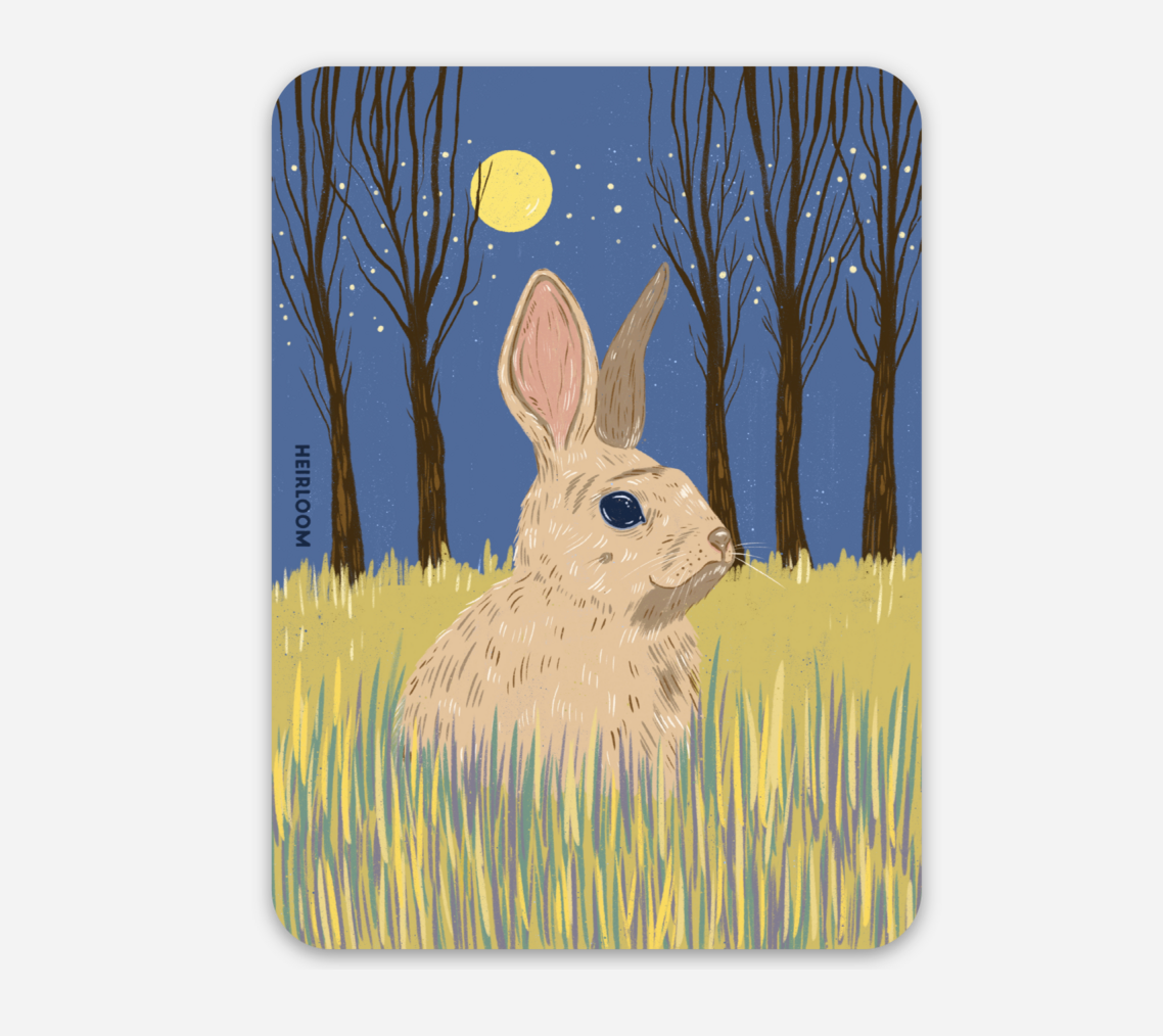 Field Rabbit Sticker - Animal Vinyl Decal