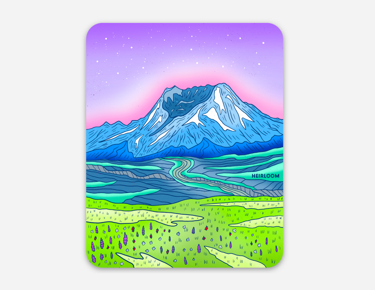 Mount Saint Helens Mountain Sticker - Vinyl Decal