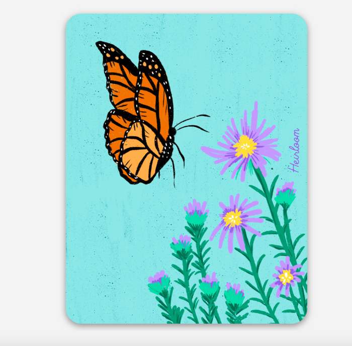 Flying Monarch Butterfly Sticker