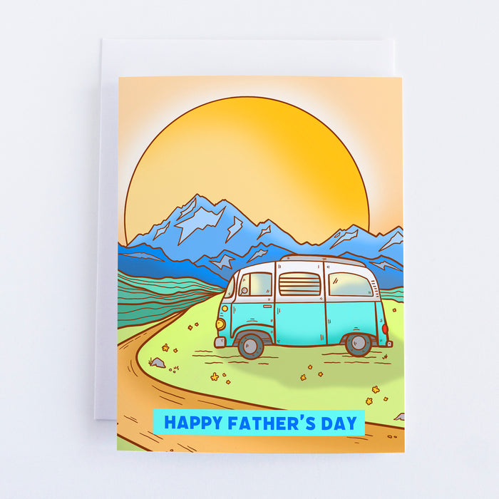 Sunset Camper Van - Father's Day Greeting Card
