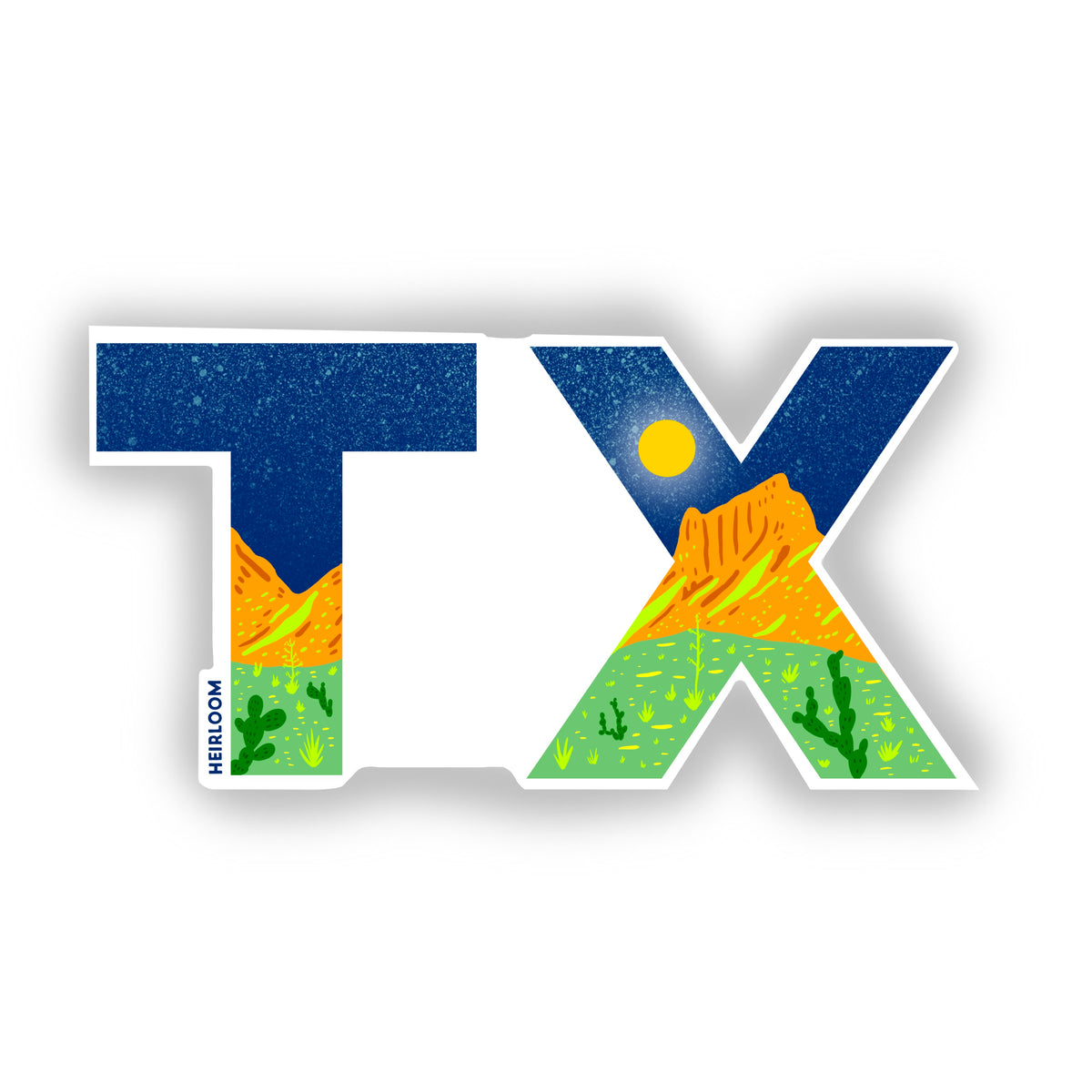 Texas TX State Sticker