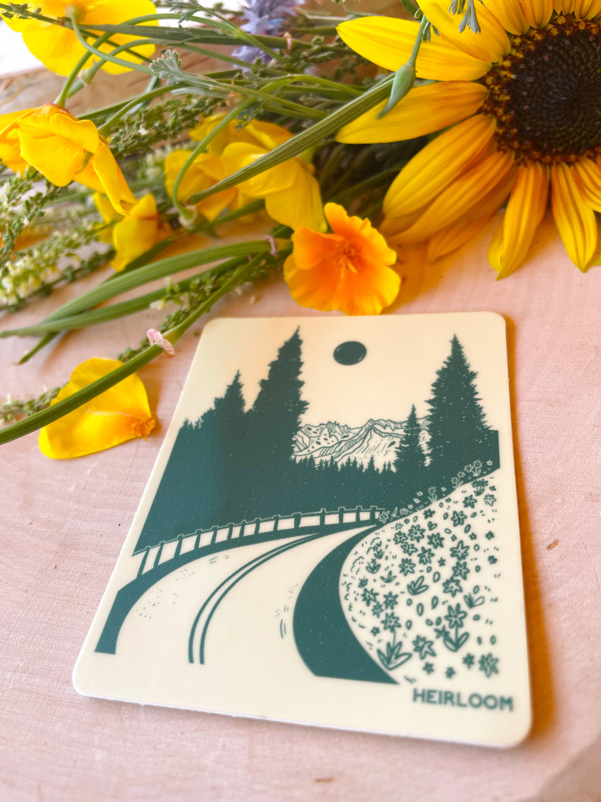 Winding Mountain Road Vinyl Sticker