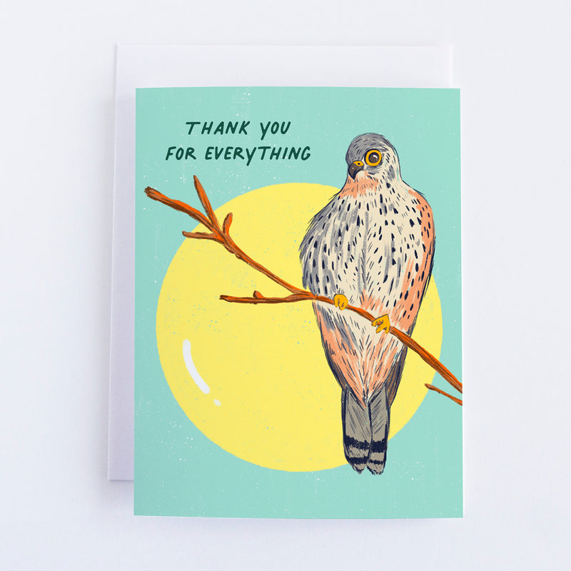 Kestrel Thank You Greeting Card