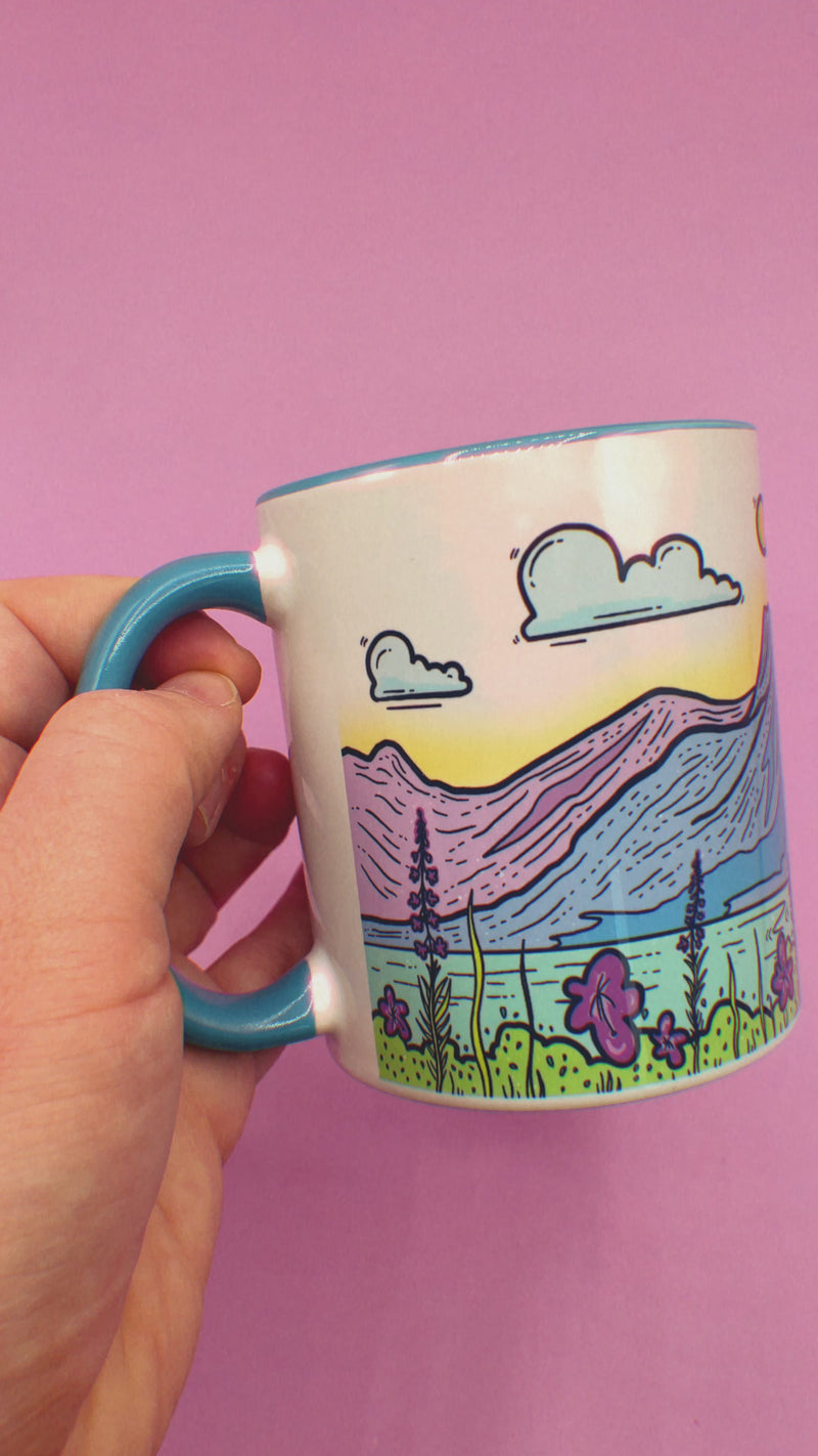 Fireweed Mountain - Blue Ceramic Mug