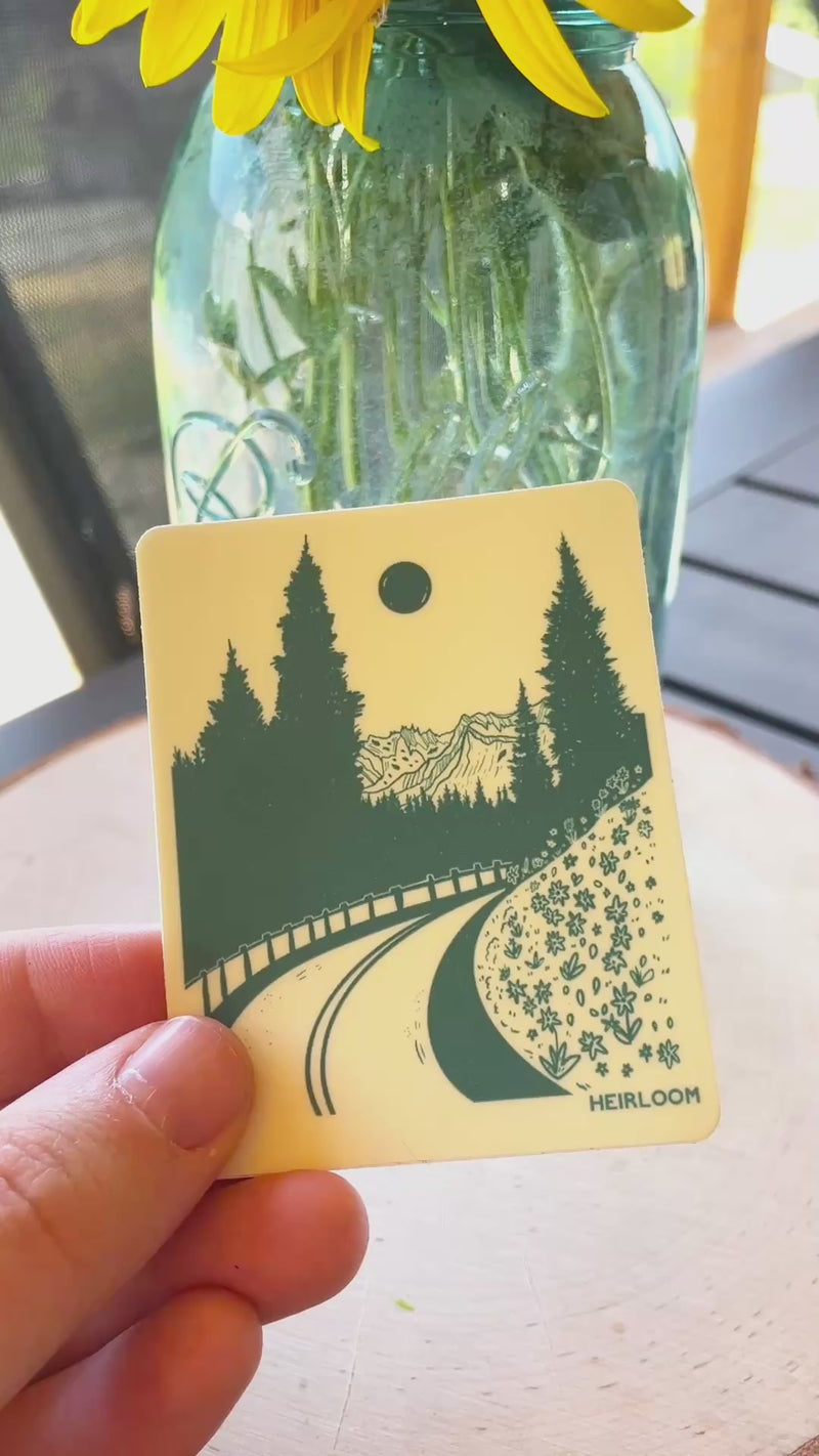 Winding Mountain Road Vinyl Sticker