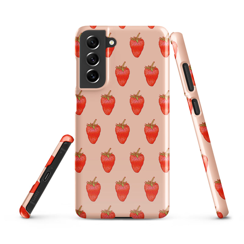 Pink Strawberry Pattern - Snap case for Samsung®