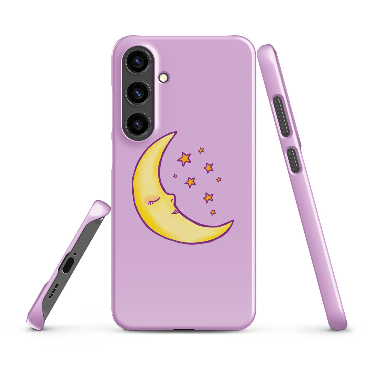 Purple Moon & Stars - Snap case for Samsung®