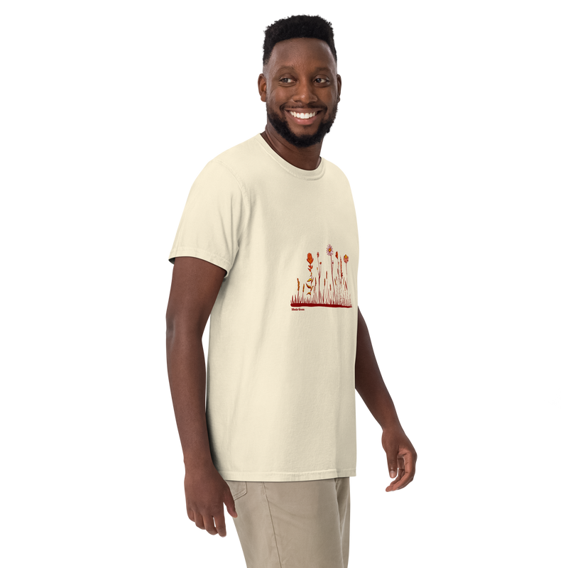 Row of Wildflowers - Unisex Garment-Dyed Heavyweight T-shirt