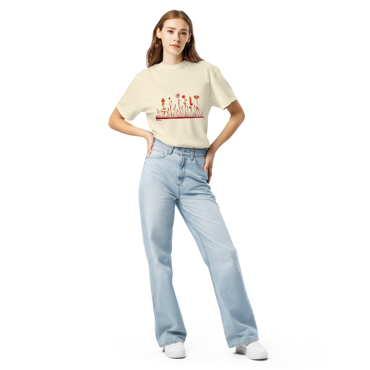 Row of Wildflowers - Unisex Garment-Dyed Heavyweight T-shirt