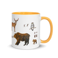 Northwest Animals & Tracks - Yellow Ceramic Mug