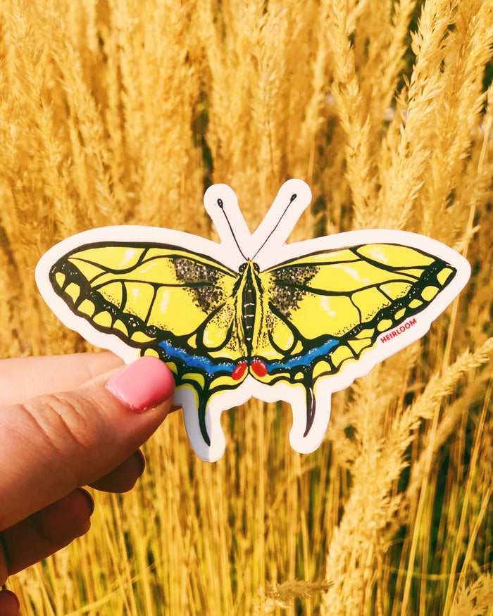 Yellow Swallowtail Butterfly Sticker