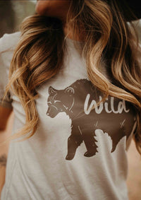 Wild Bear Unisex Adult T-Shirt