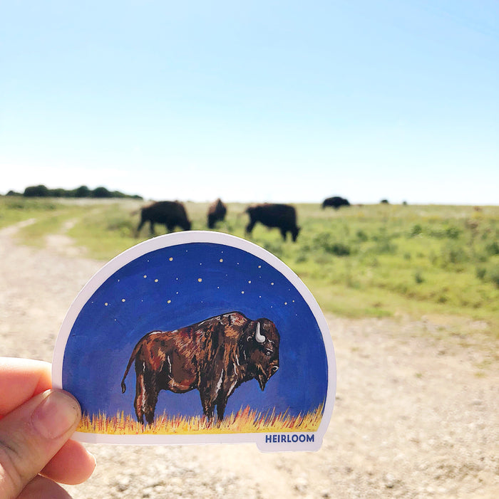 Night Sky Bison Sticker