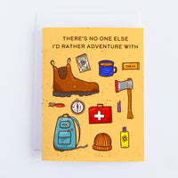 Rather Adventure - Camping Essentials Greeting Card