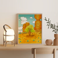 Desert Juniper Tree Art Print