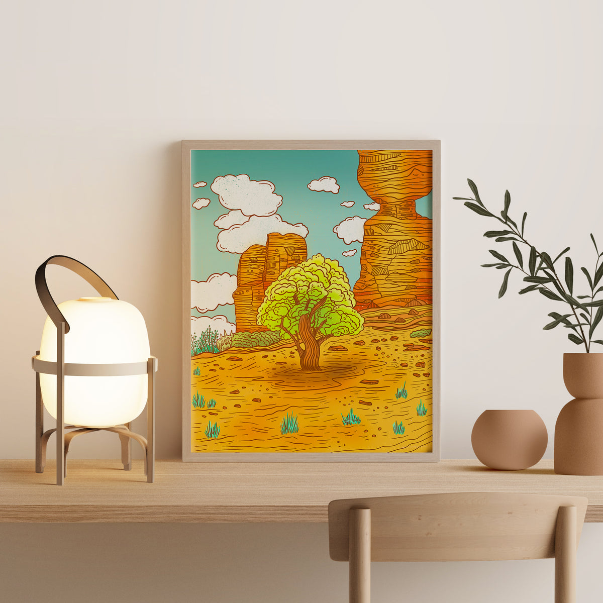 Desert Juniper Tree Art Print