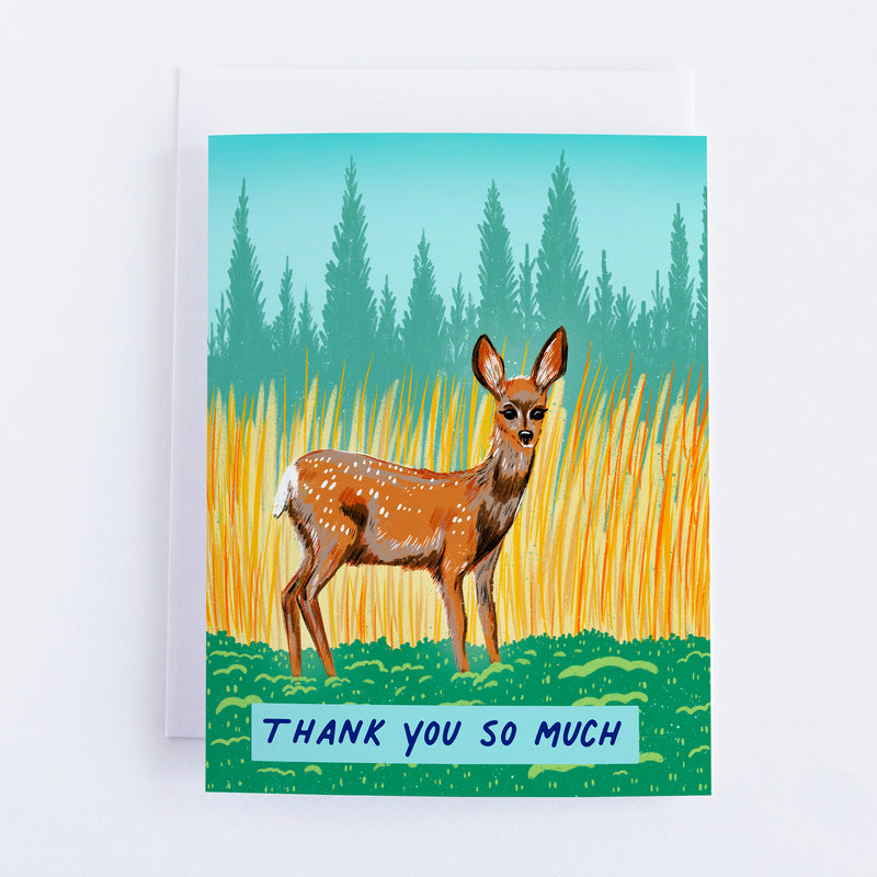 Meadow Fawn Thank You Greeting Card