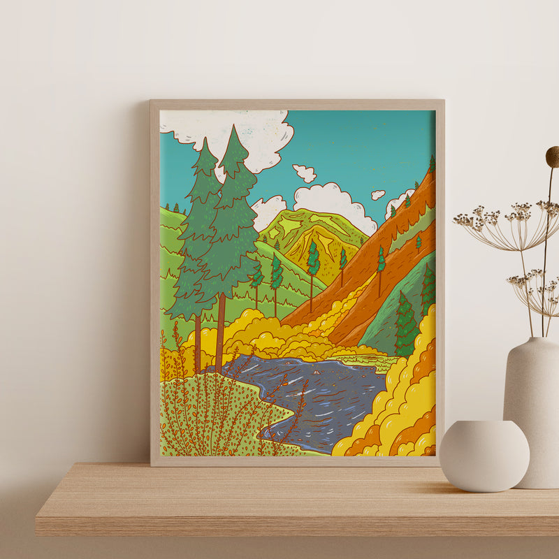 Golden Tumwater Canyon Art Print