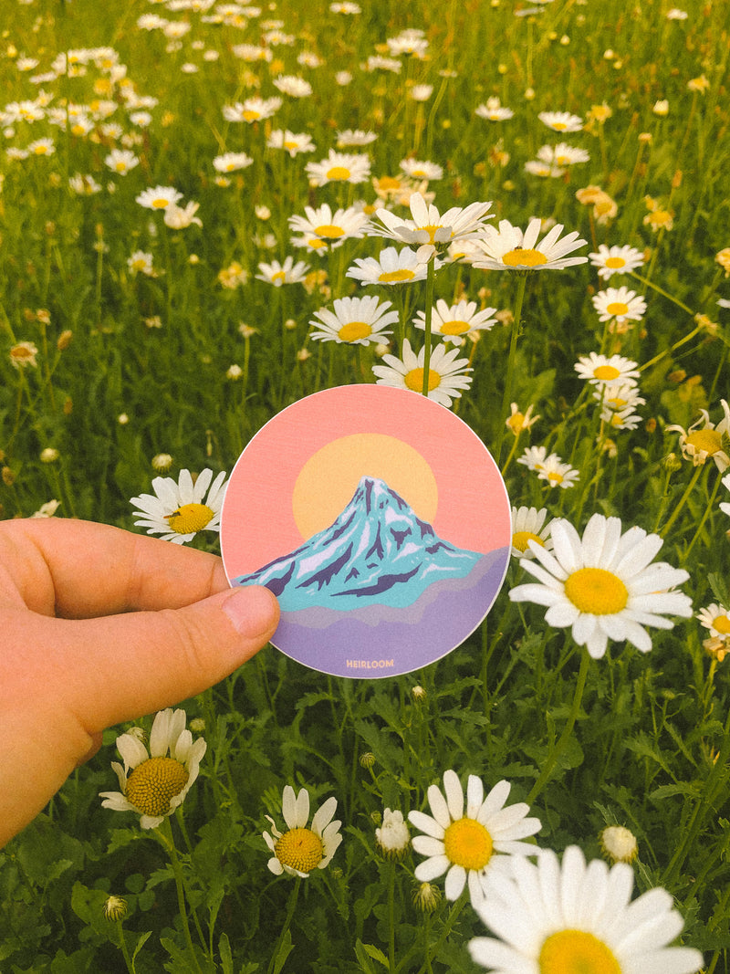 Pink Mount Hood Sticker