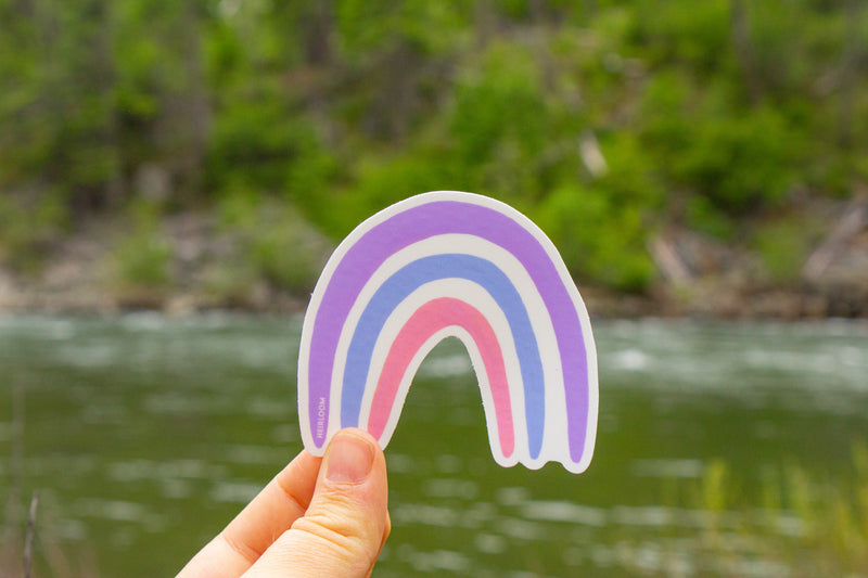 Blue & Purple Boho Rainbow Sticker