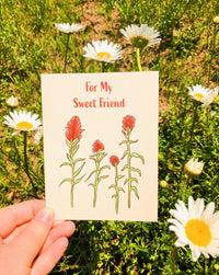 For My Sweet Friend Wildflower Greeting Card