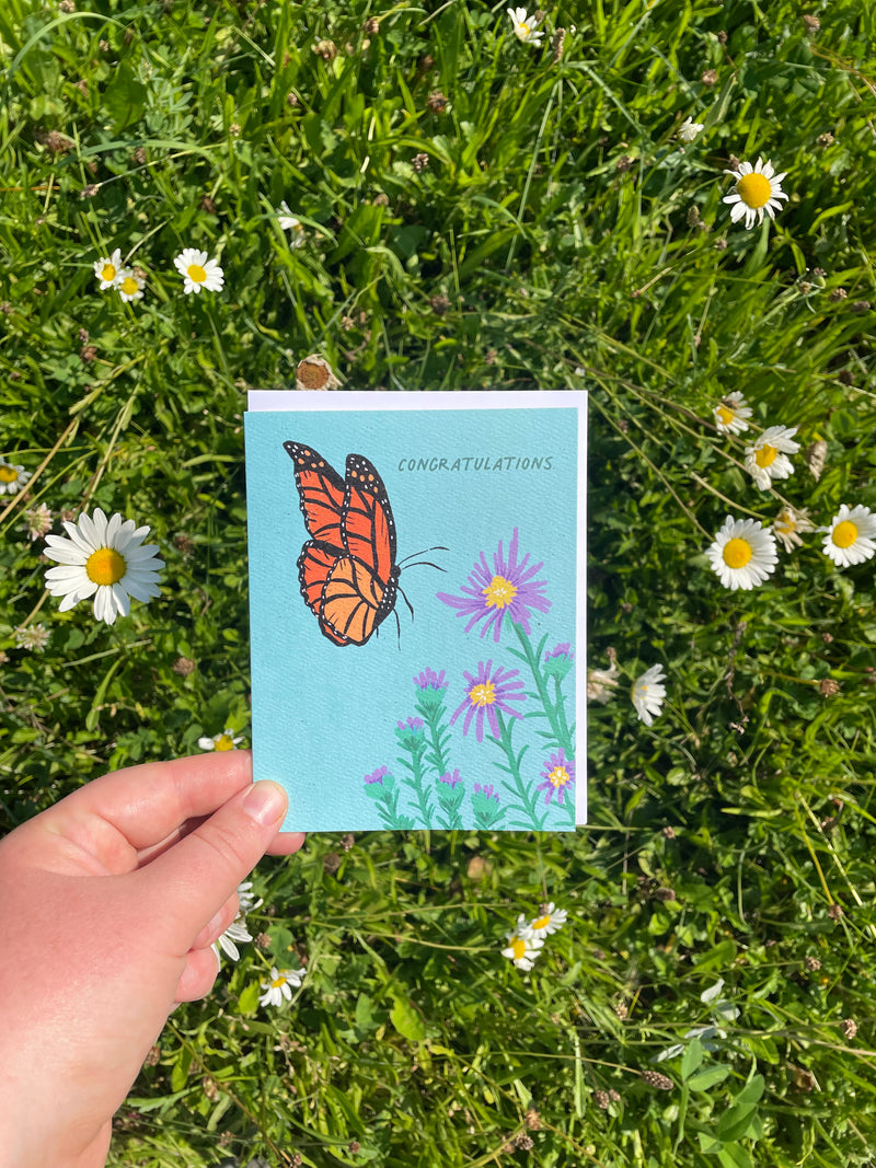 Monarch Butterfly Congratulations Greeting Card