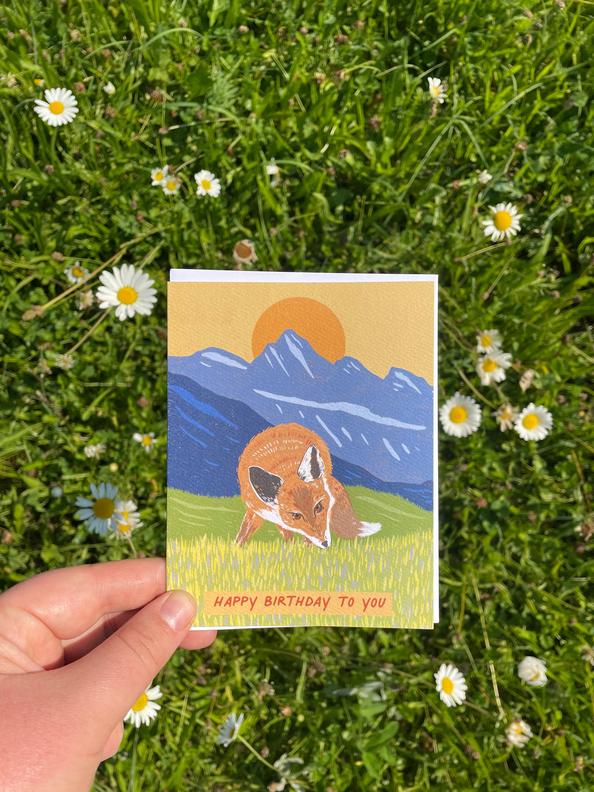 Mountain Fox Birthday Greeting Card