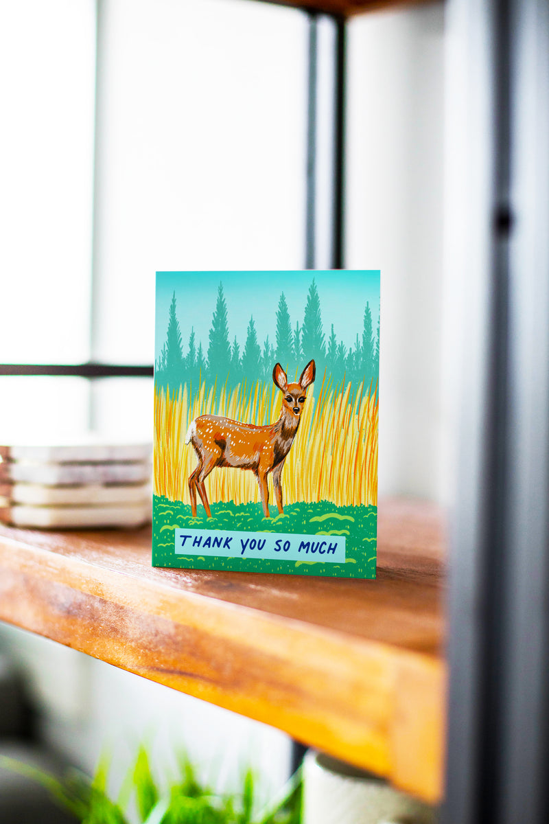 Meadow Fawn Thank You Greeting Card