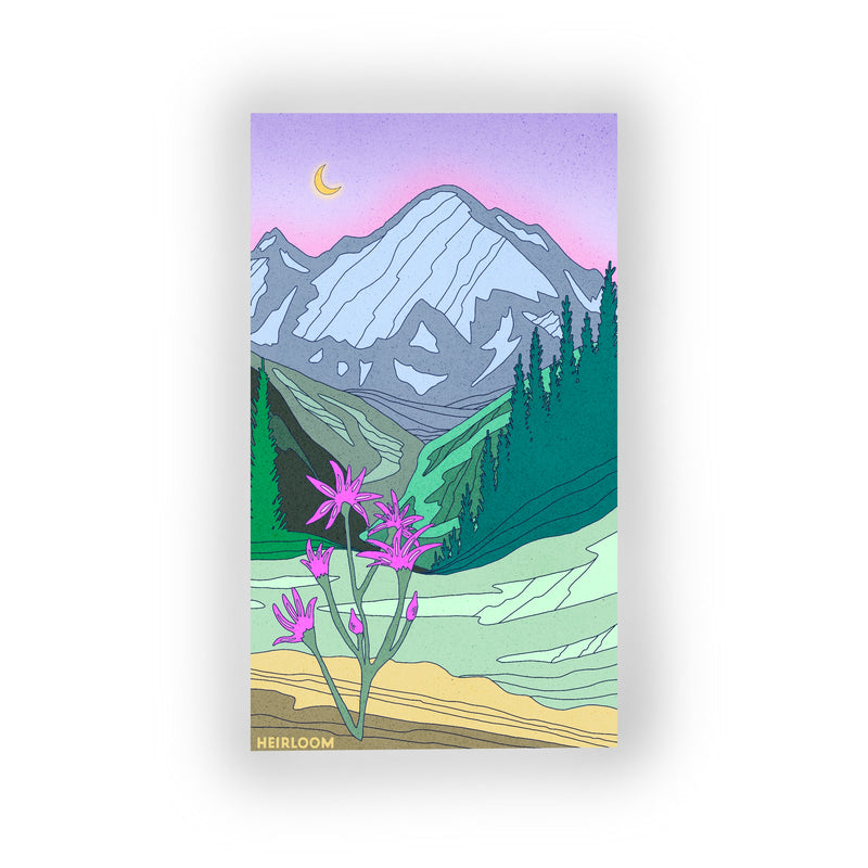 Mount Rainier Wildflower Sticker