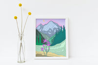 Mount Rainier Wildflower Art Print