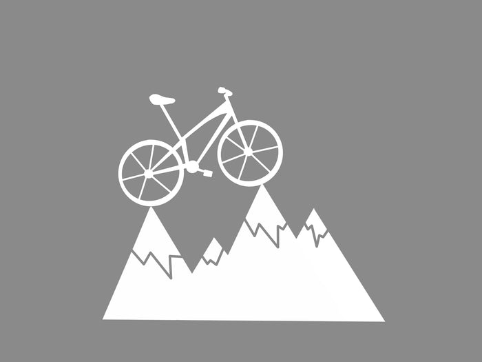 Mountain Biker Vinyl Car Decal