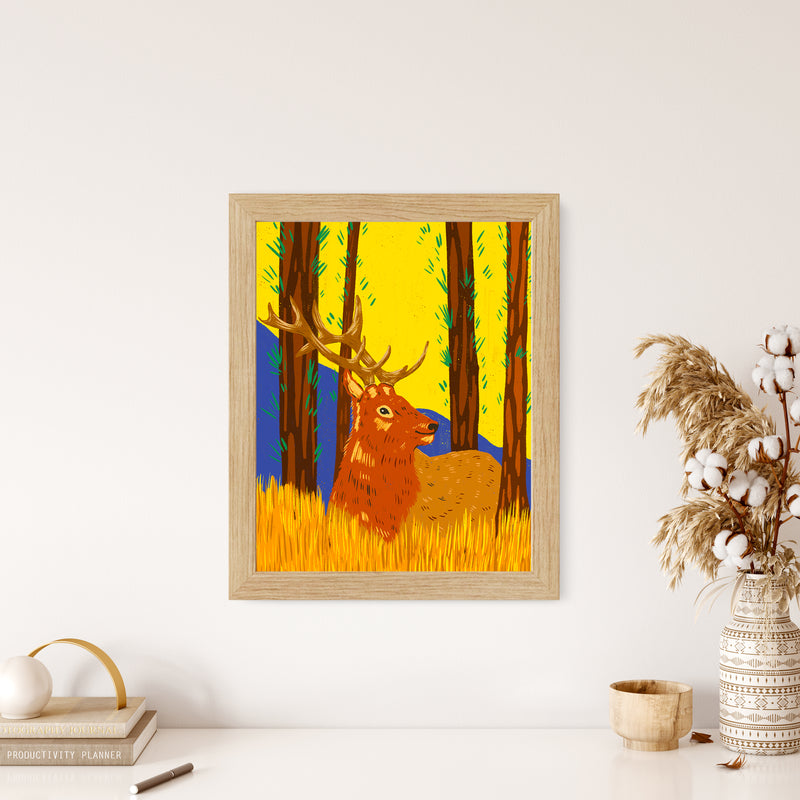 Mountain Elk Art Print