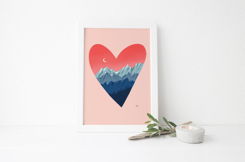 Mountain Love Art Print
