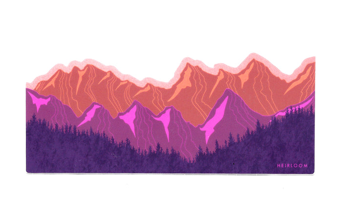 Purple & Orange Mountain Wrap Sticker