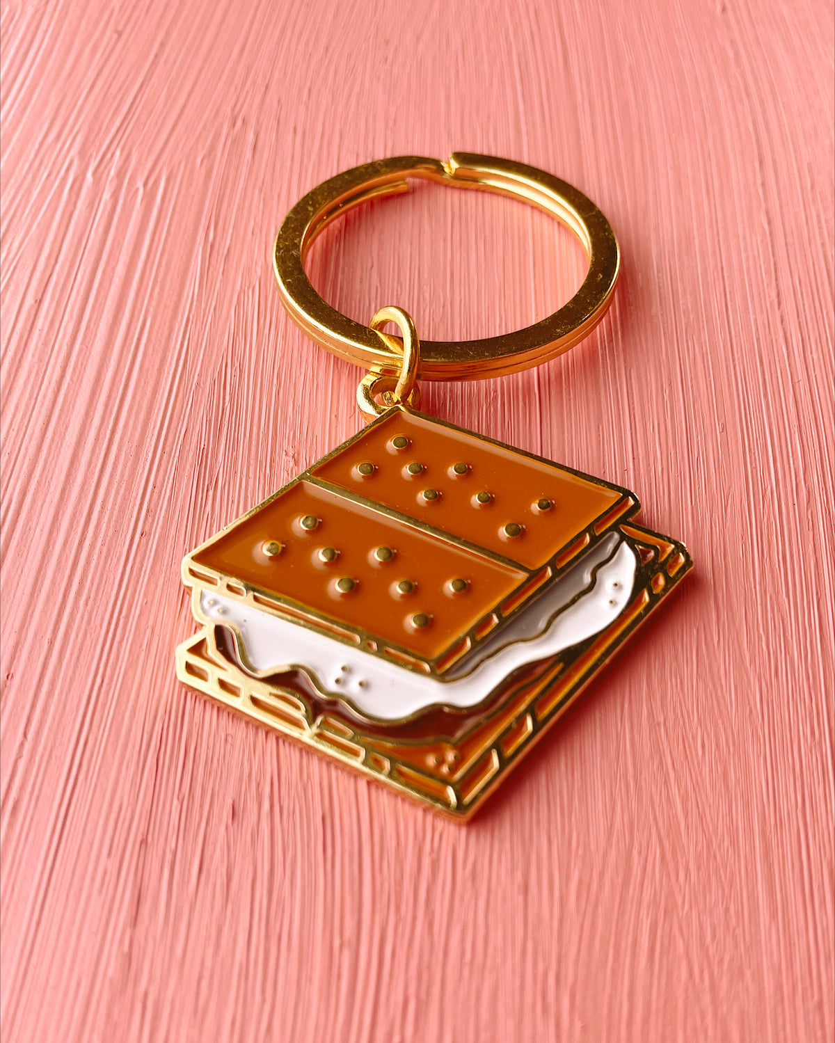 S'more Enamel Keychain