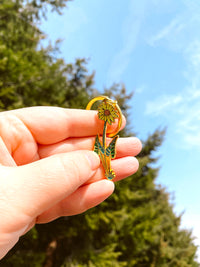 Balsamroot Wildflower Enamel Keychain