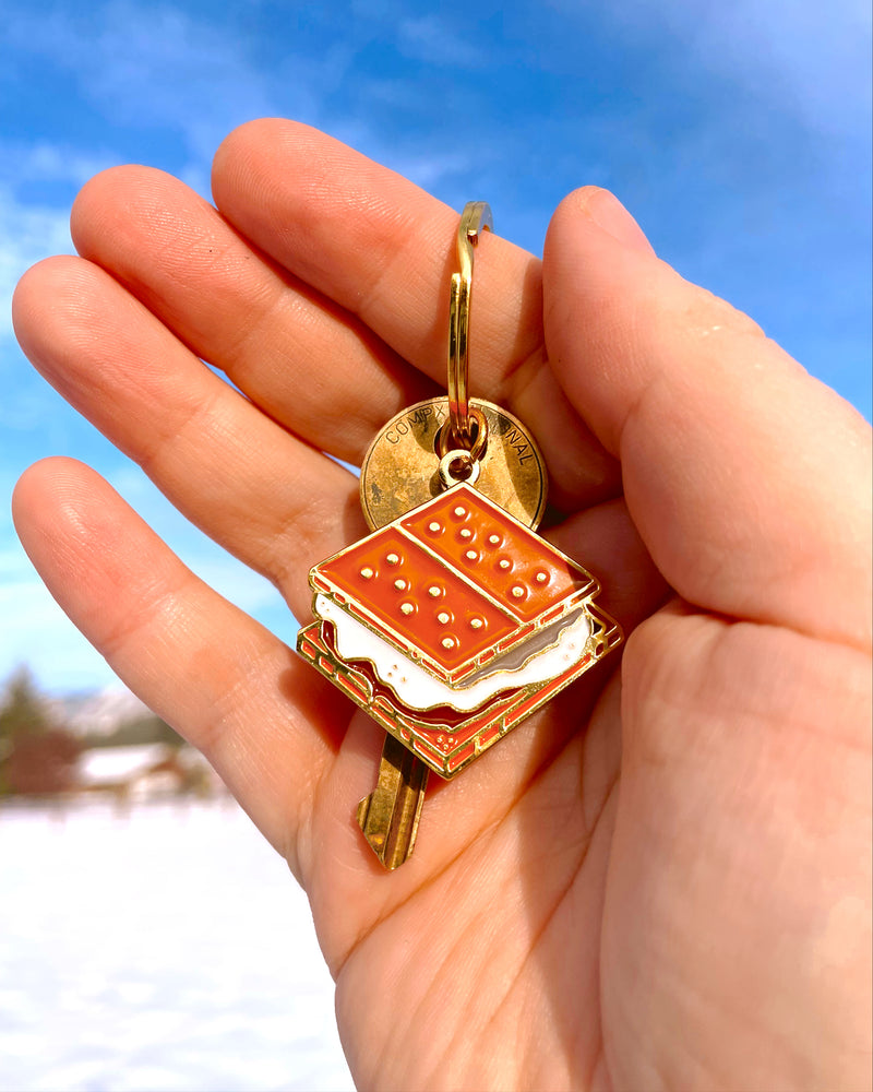 S'more Enamel Keychain