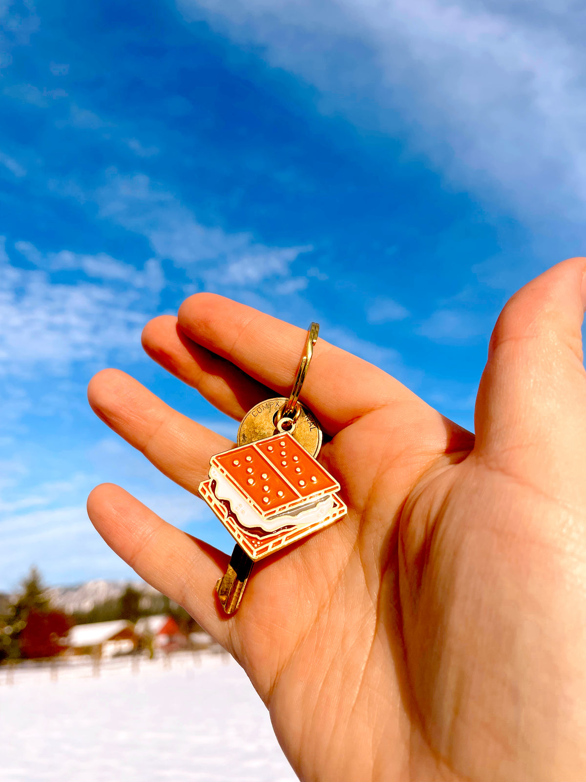 S'more Enamel Keychain