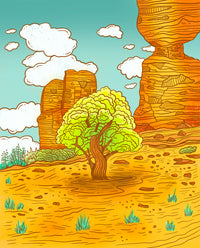 Desert Juniper Tree Art Print