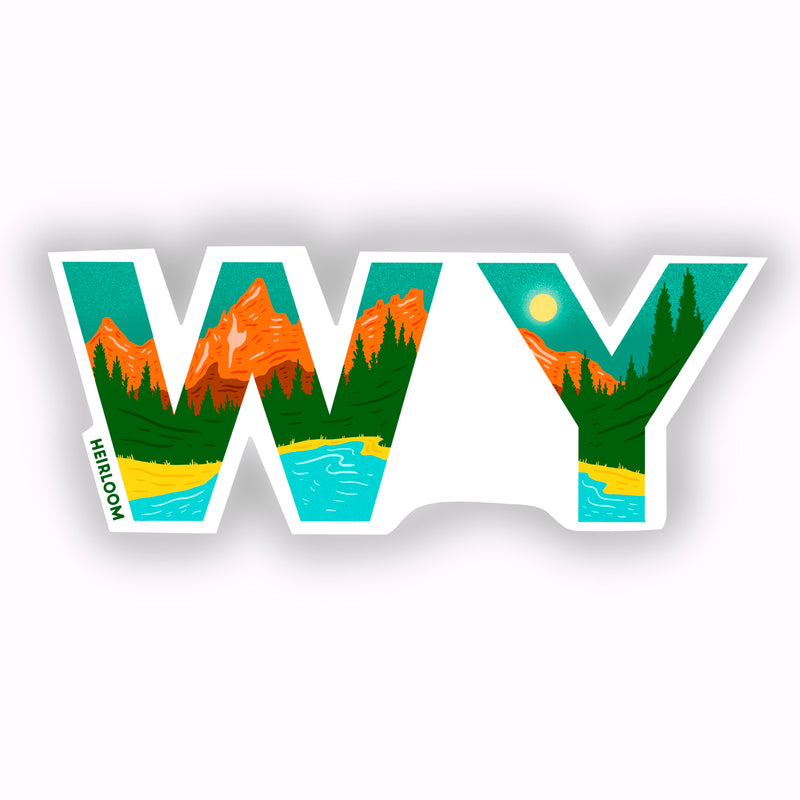 WY Wyoming State Sticker