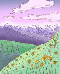 Spring Wildflower Hike Art Print