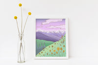 Spring Wildflower Hike Art Print